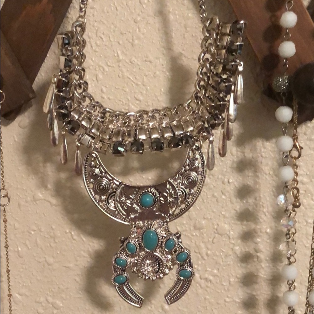Boho inspired statement necklace